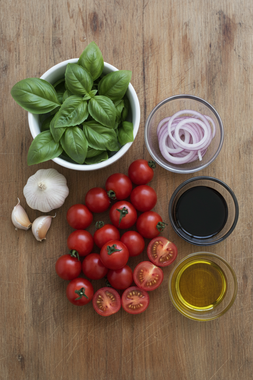 Balsamic Tomato Basil Bruschetta Topping