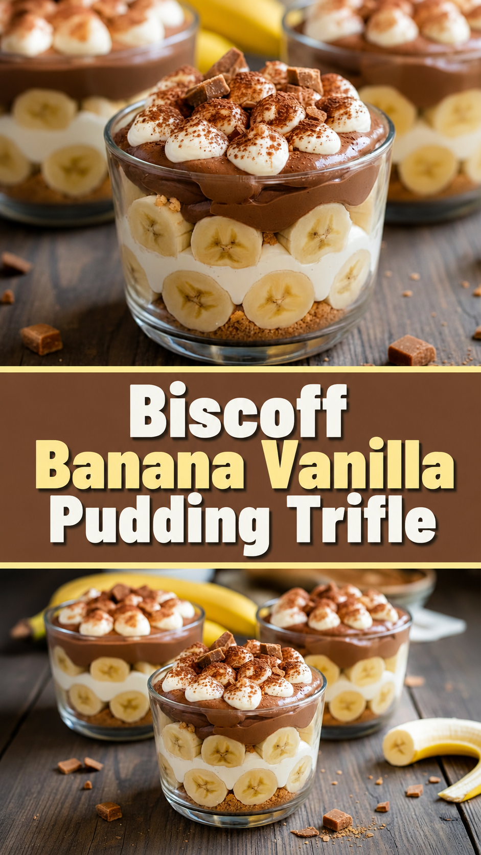 Biscoff Banana Vanilla Pudding Trifle