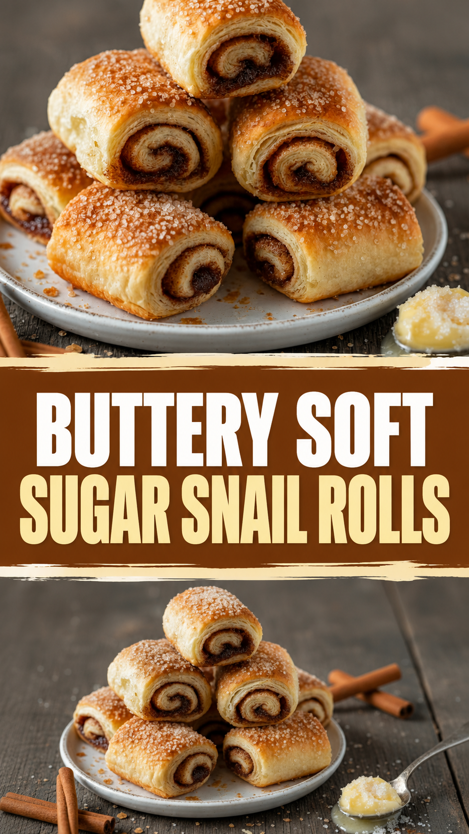 Buttery Soft Sugar Snail Rolls