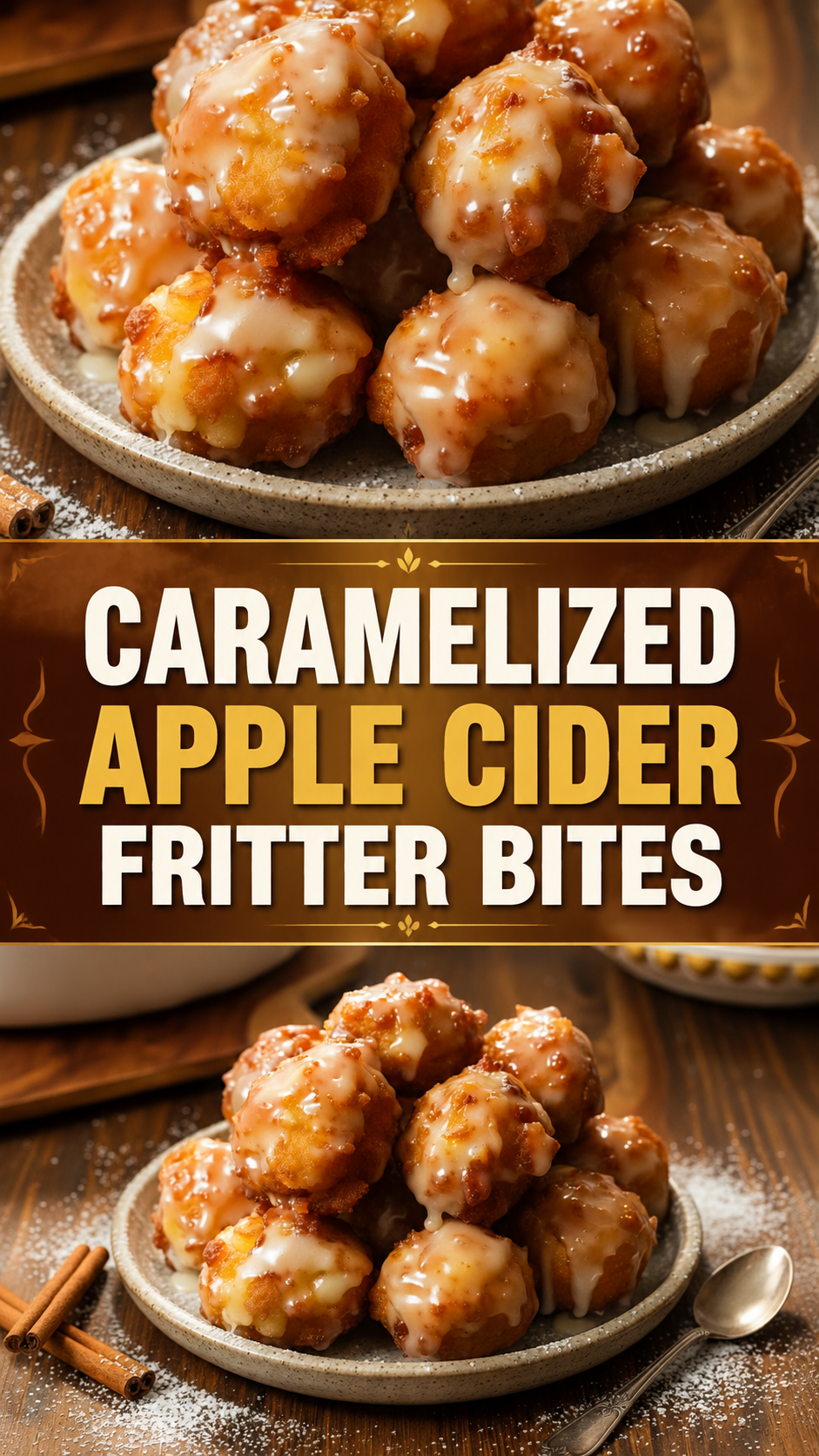 Caramelized Apple Cider Fritter Bites