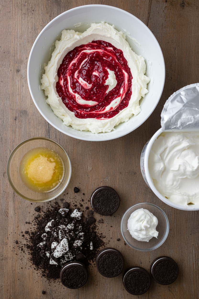 Chocolate Raspberry Cheesecake Pudding Dessert