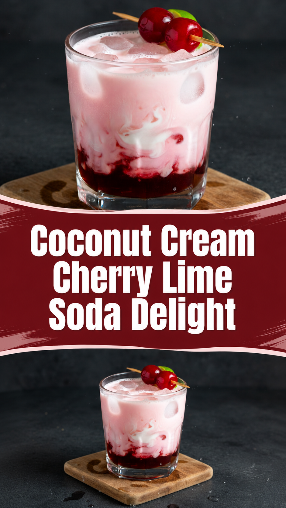 Coconut Cream Cherry Lime Soda Delight