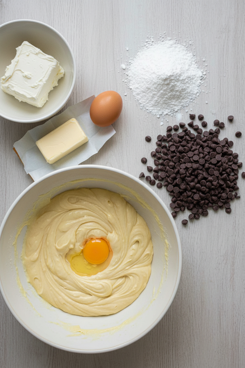 Cream Cheese Chocolate Chip Cake Bars