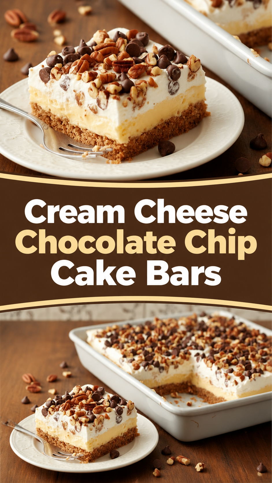 Cream Cheese Chocolate Chip Cake Bars