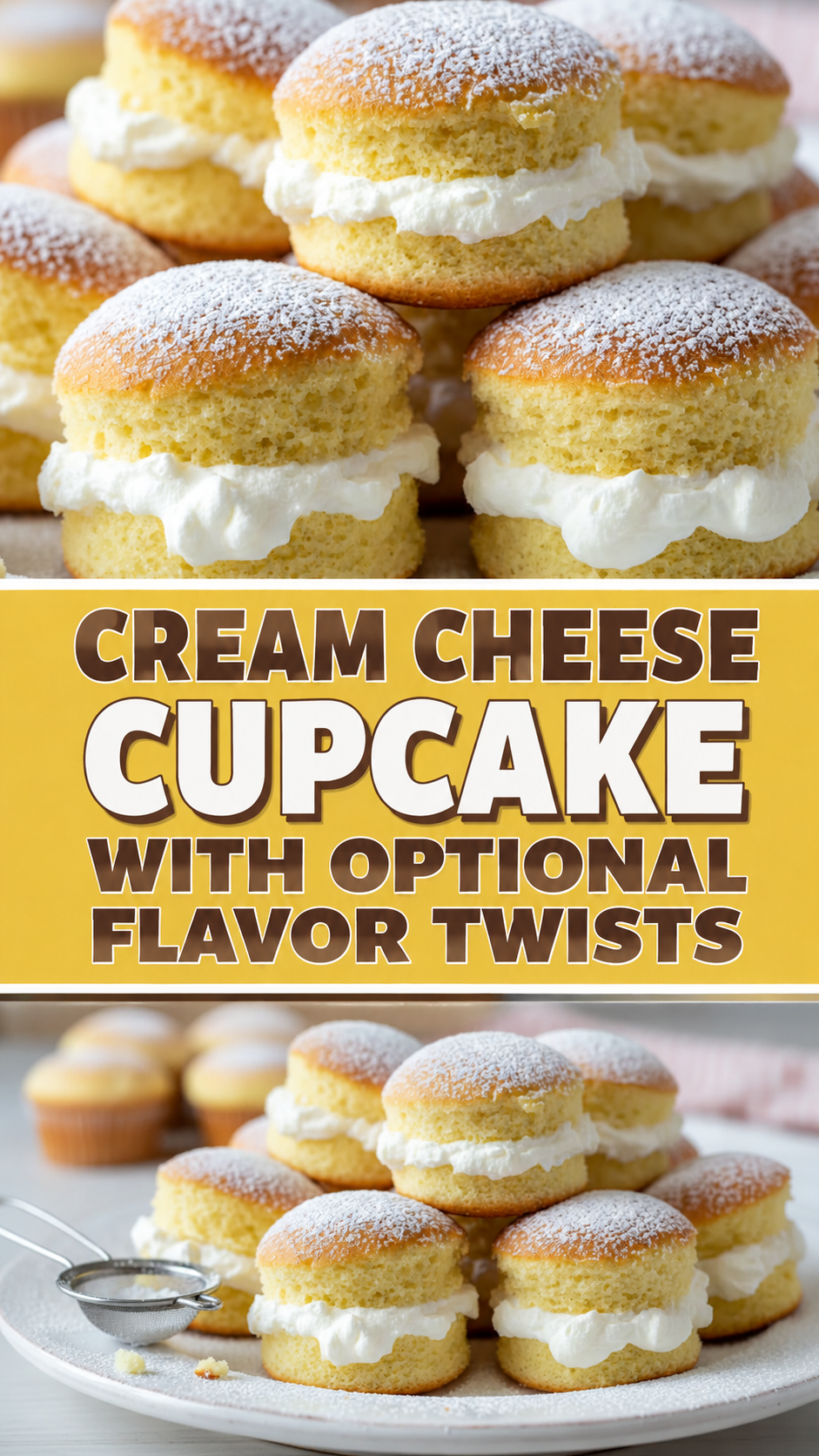 Cream Cheese Cupcake with Optional Flavor Twists