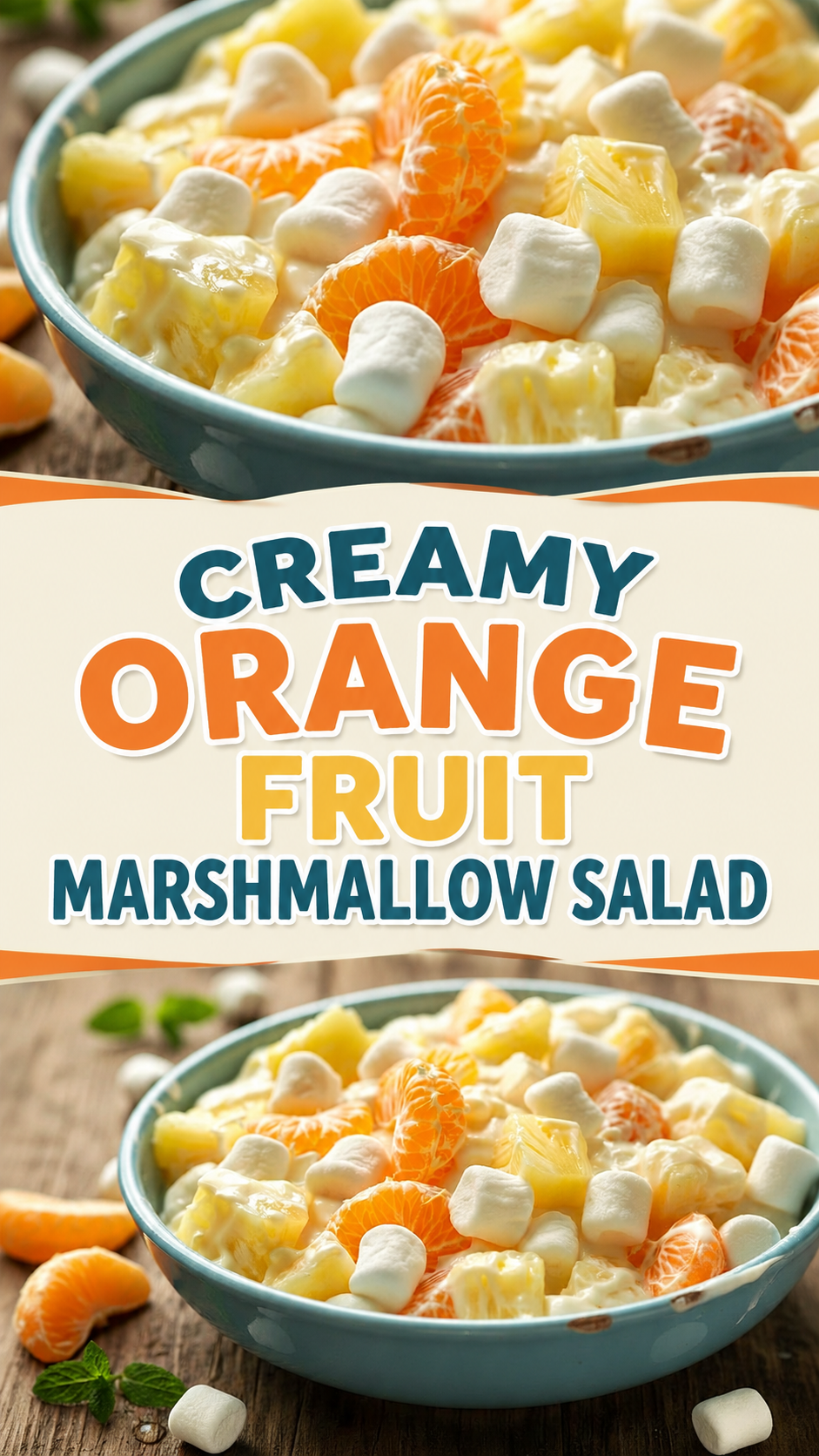Creamy Orange Fruit Marshmallow Salad