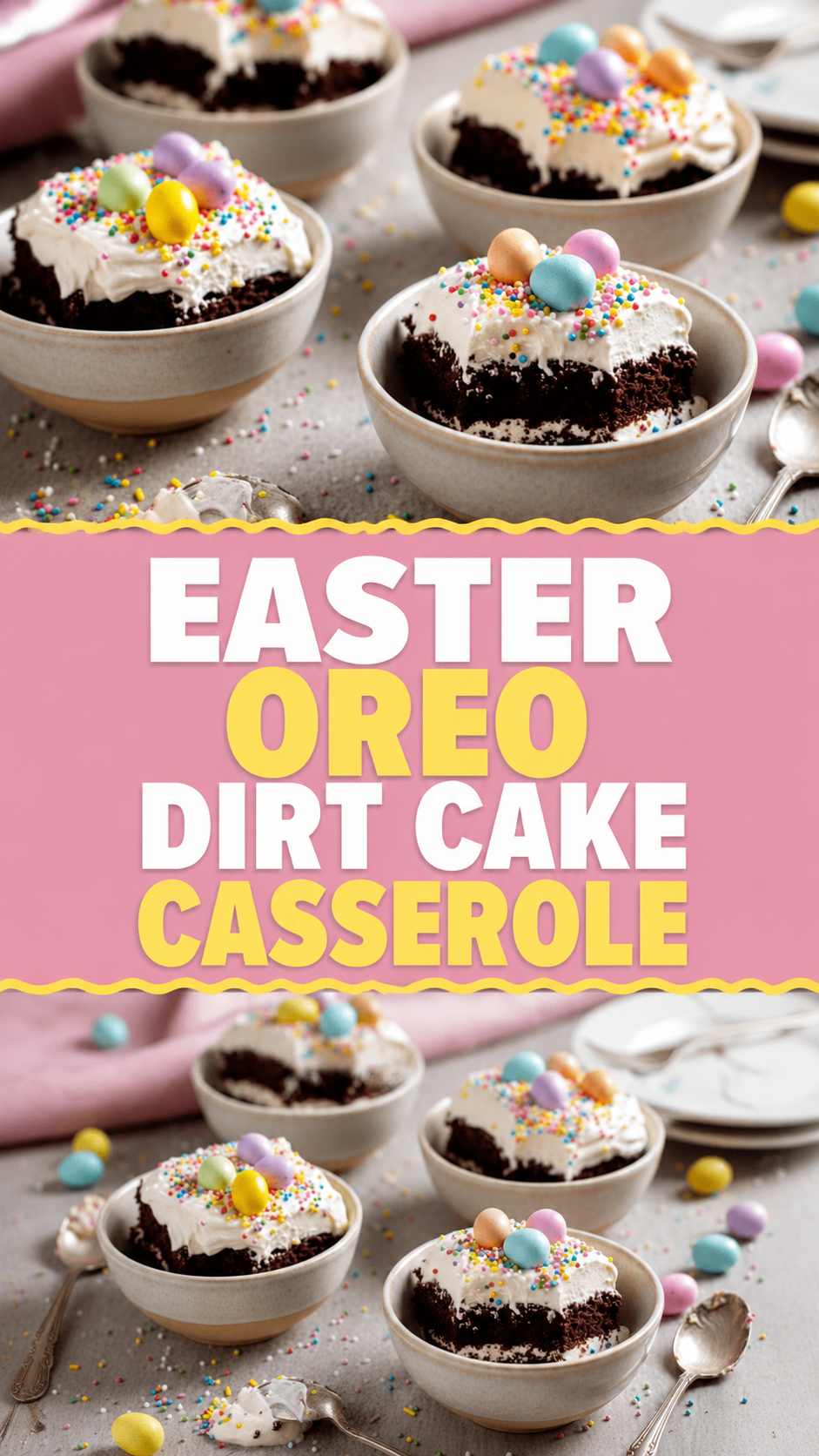 Easter Oreo Dirt Cake Casserole