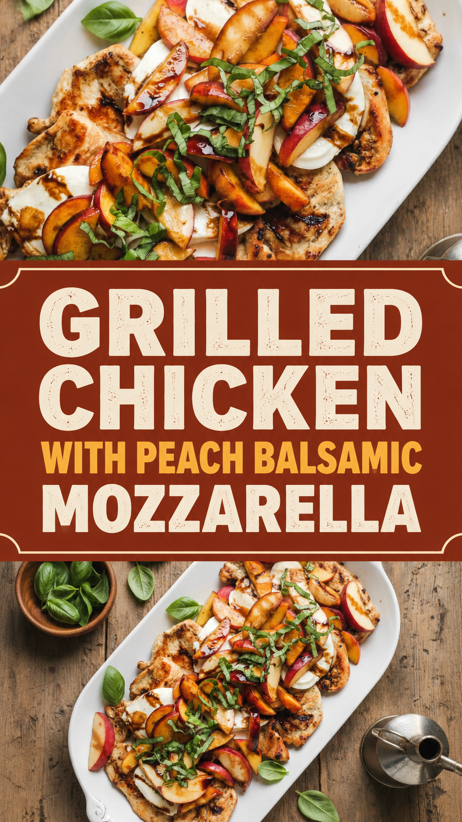 Grilled Chicken with Peach Balsamic Mozzarella