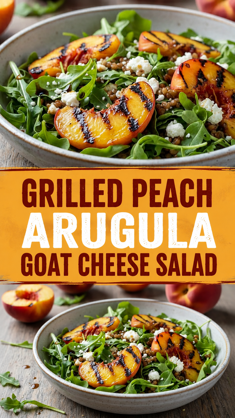 Grilled Peach Arugula Goat Cheese Salad