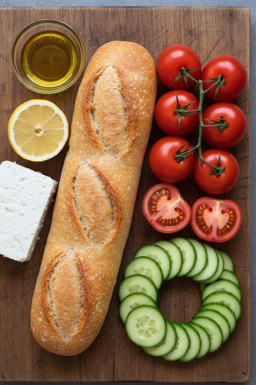 Mediterranean Bruschetta on Crispy Crostini