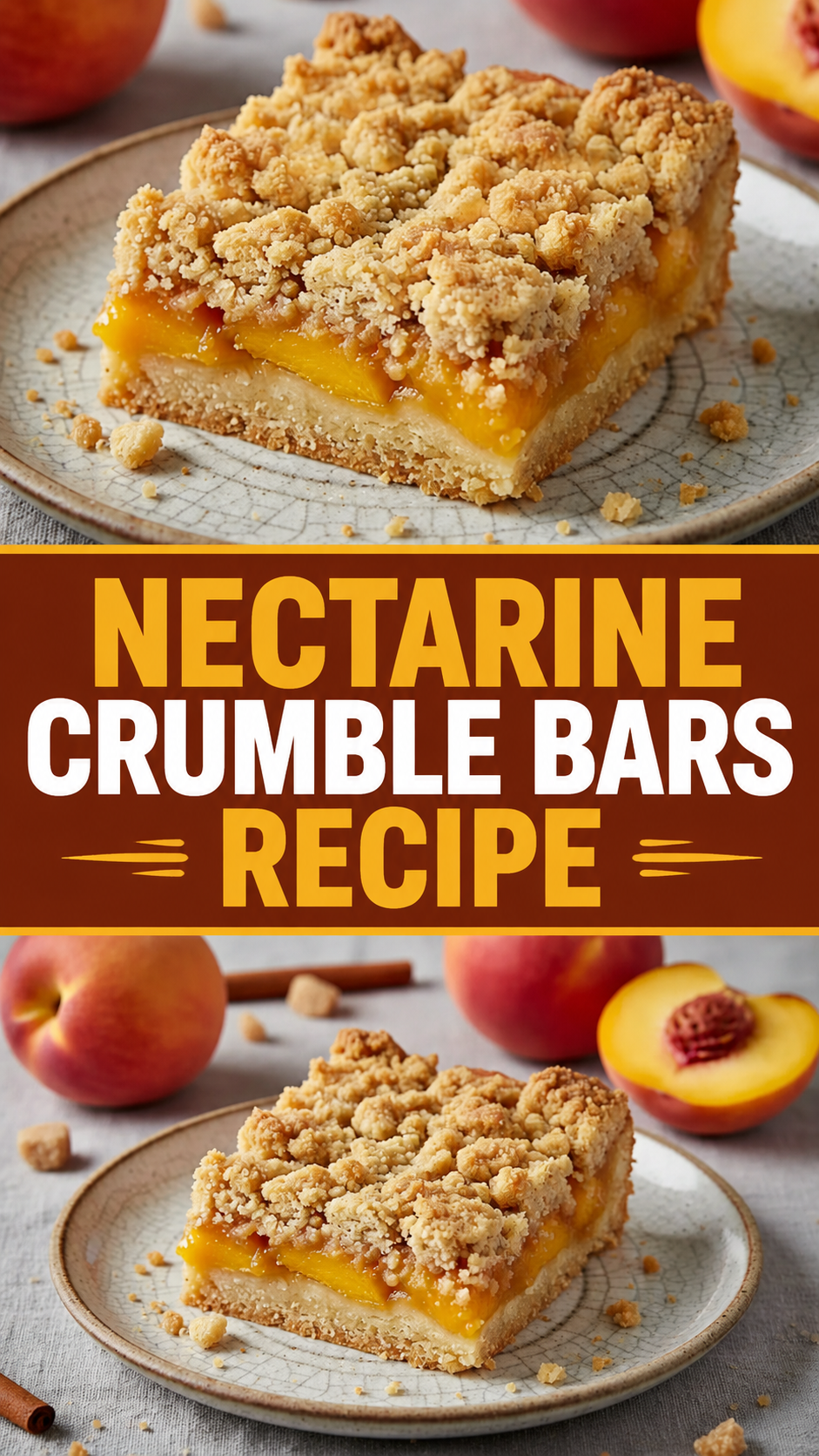 Nectarine Crumble Bars Recipe