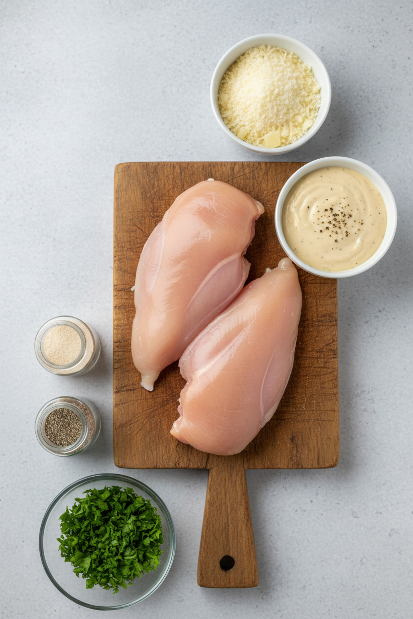 Oven Baked Caesar Parmesan Chicken