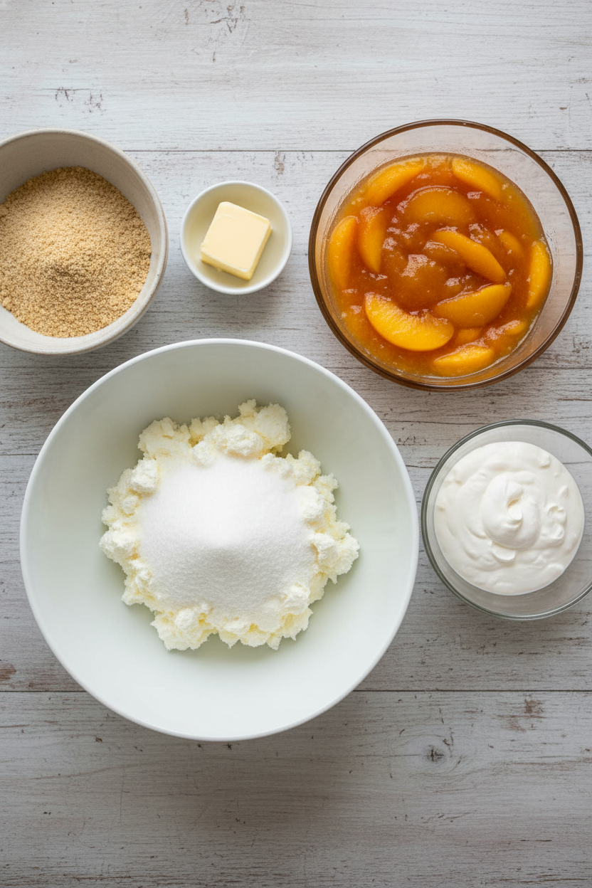 Peach No Bake Cream Cheese Dessert
