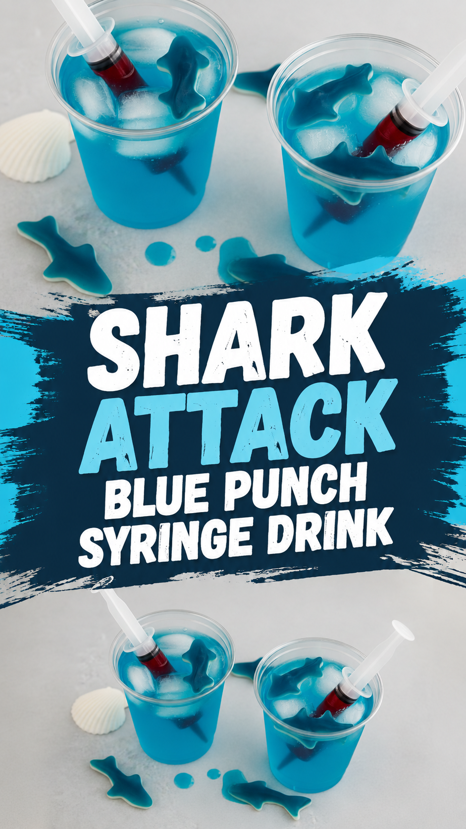 Shark Attack Blue Punch Syringe Drink