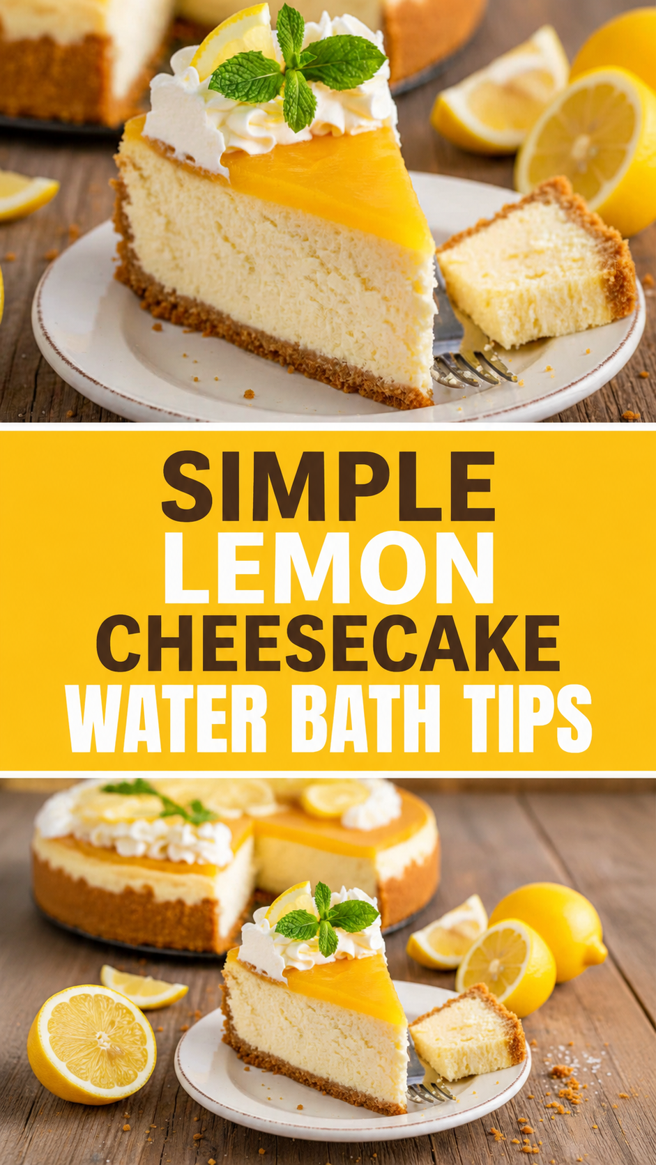 Simple Lemon Cheesecake Water Bath Tips
