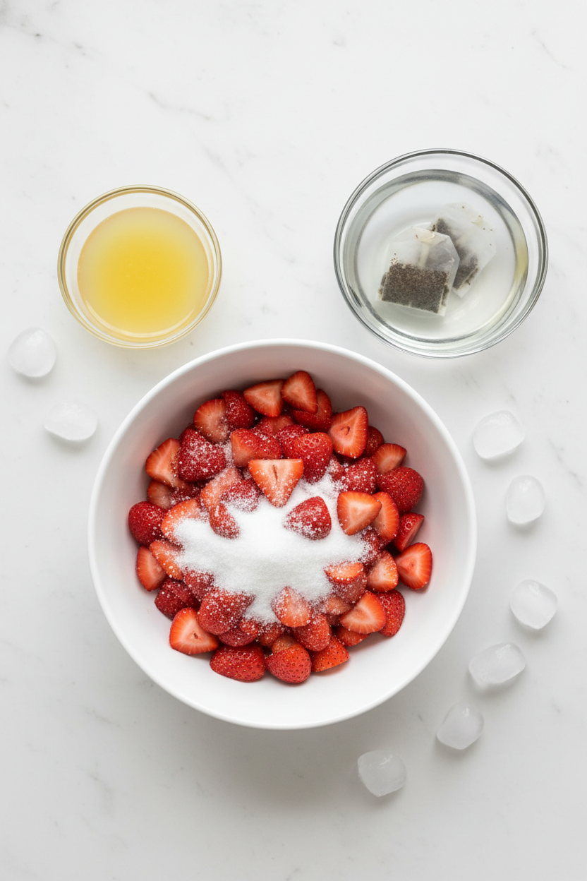 Strawberry Syrup and Iced Tea Recipe