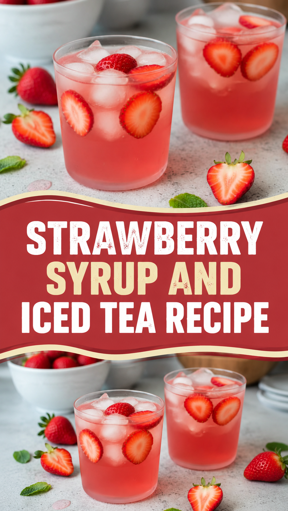 Strawberry Syrup and Iced Tea Recipe