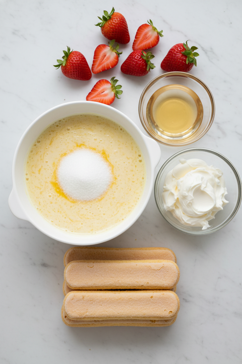 Strawberry Tiramisu with Gelatin Layer